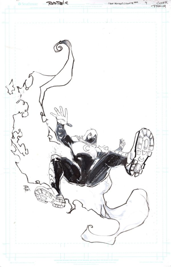 Moon Knight City Of the Dead #4 Cover Prelim by Rod Reis