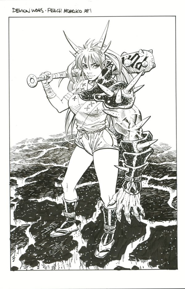 Demon Wars Down in Flames #1 Cover by Dan Panosian