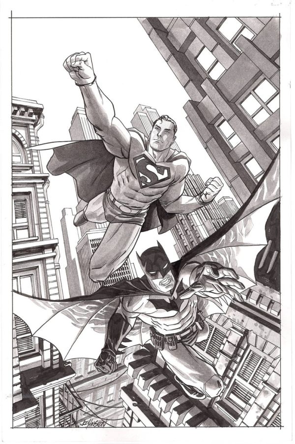 Batman Superman Worlds Finest #12 Cover by Dave Johnson