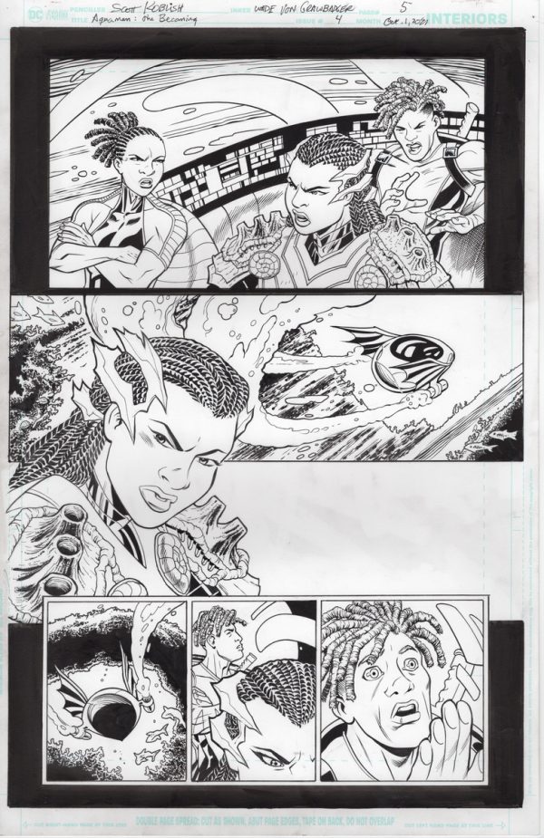 Aquaman: The Becoming #4 page 5 by Scott Koblish and Wade von Grawbadger