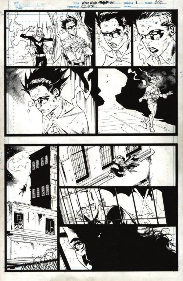 Legend of the Dark Knight #84 p.9-10 by Matthew Clark and Wade von Grawbadger