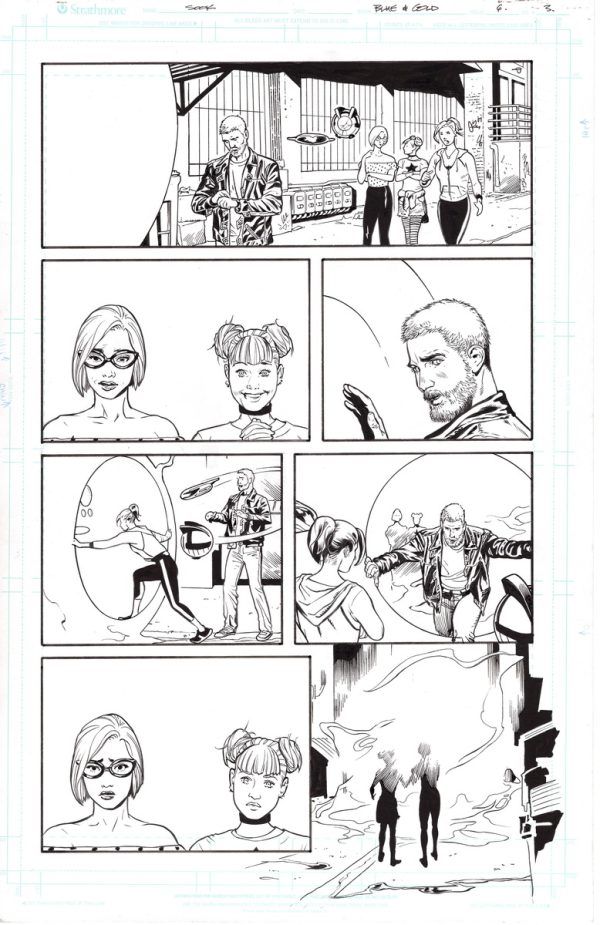 Blue and Gold #6 Page 3 by Ryan Sook and Wade von Grawbadger