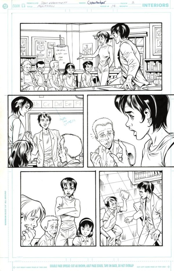 Aquaman #14 p.02 by Tom Grummett and Wade von Grawbadger