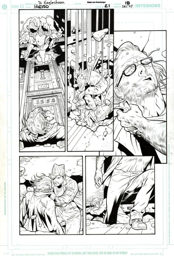 Hero #21 p.18 by Dale Eaglesham and Wade von Grawbadger