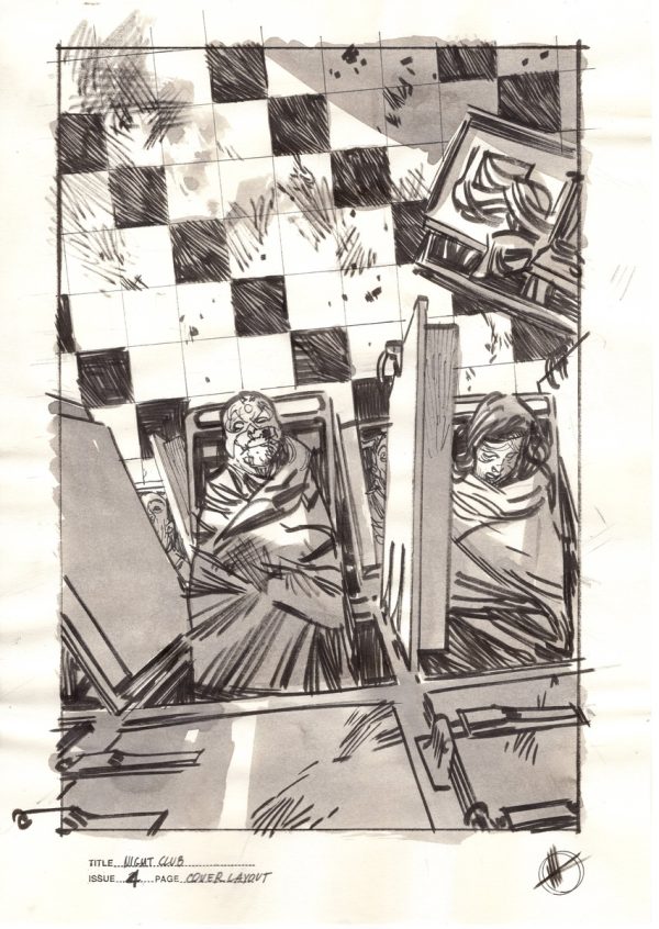 Night Club #4 Cover Art Layout by Matteo Scalera