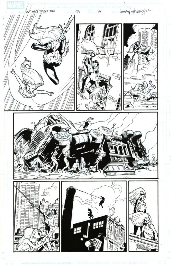 Ultimate Spider-Man #133 p.16 by Stuart Immonen and Wade von Grawbadger