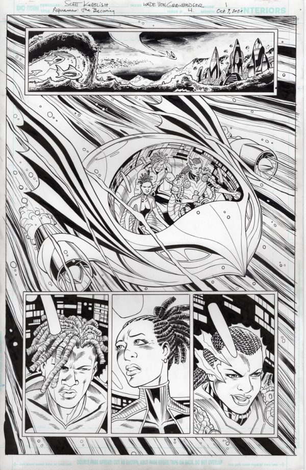 Aquaman: The Becoming #4 page 1 by Scott Koblish and Wade von Grawbadger