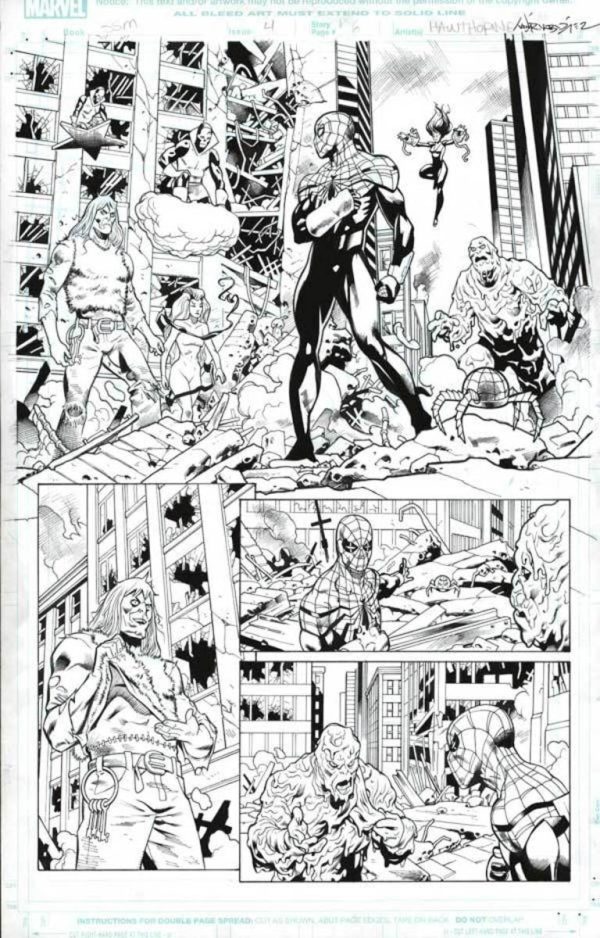 Superior Spider-Man #4 p.06 by Mike Hawthorne and Wade von Grawbadger