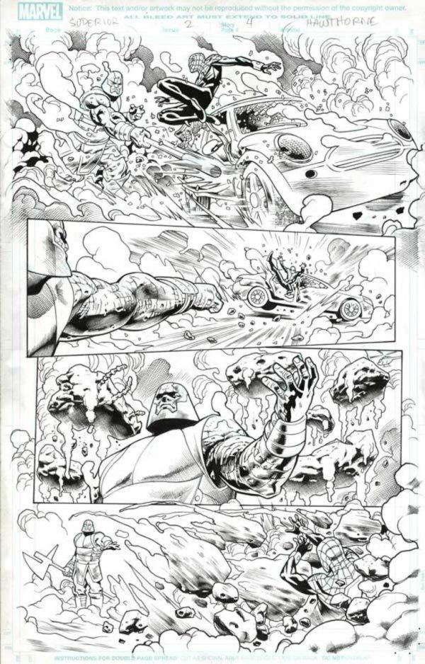 Superior Spider-Man #2 p.04 by Mike Hawthorne and Wade von Grawbadger