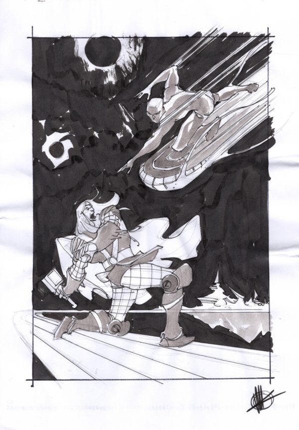 Thor #1 Cover Layout Version 2 by Matteo Scalera