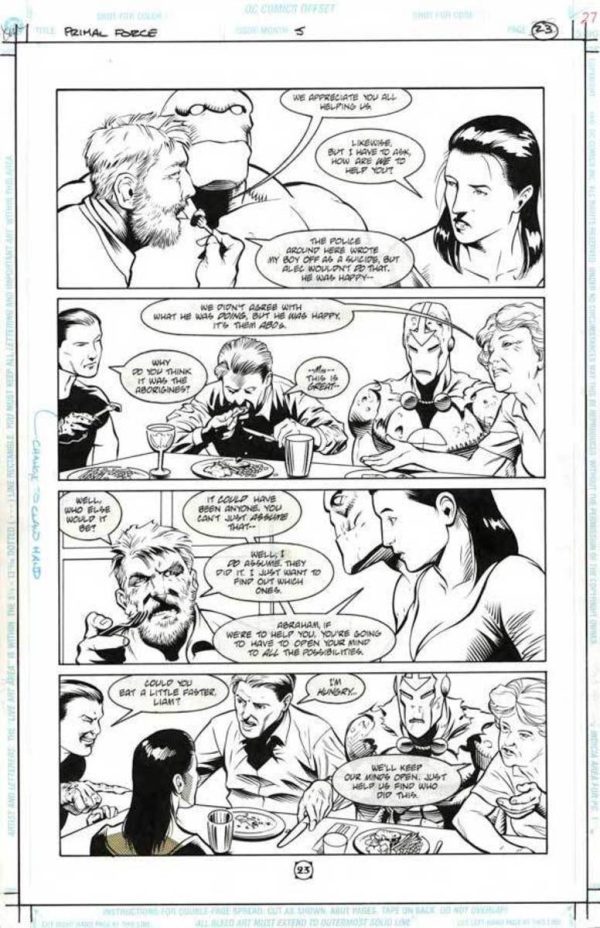 Primal Force #5 p.23 by Wade von Grawbadger