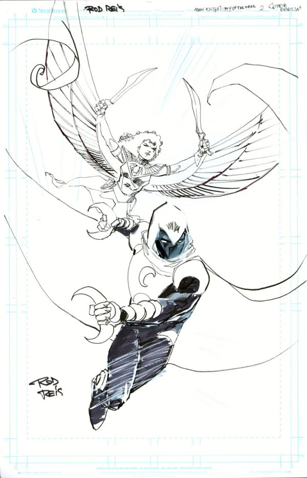 Moon Knight: City of the Dead #2 Cover by Rod Reis