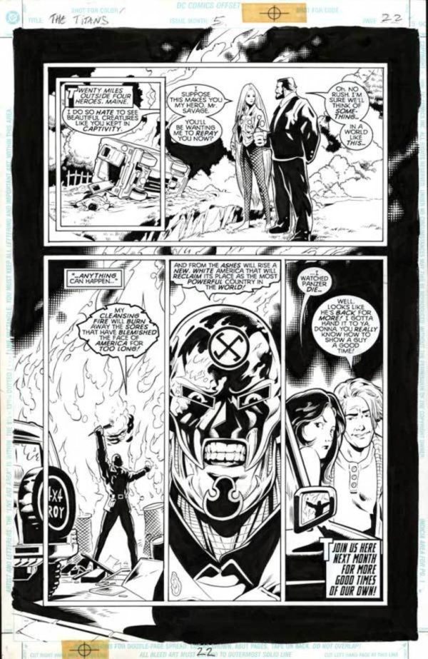 The Titans #5 p.22 by Mark Buckingham and Wade von Grawbadger