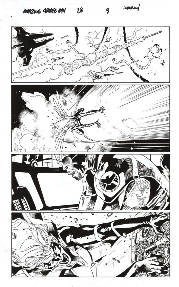 Amazing Spider-Man #28 p.03 by Stuart Immonen and Wade von Grawbadger