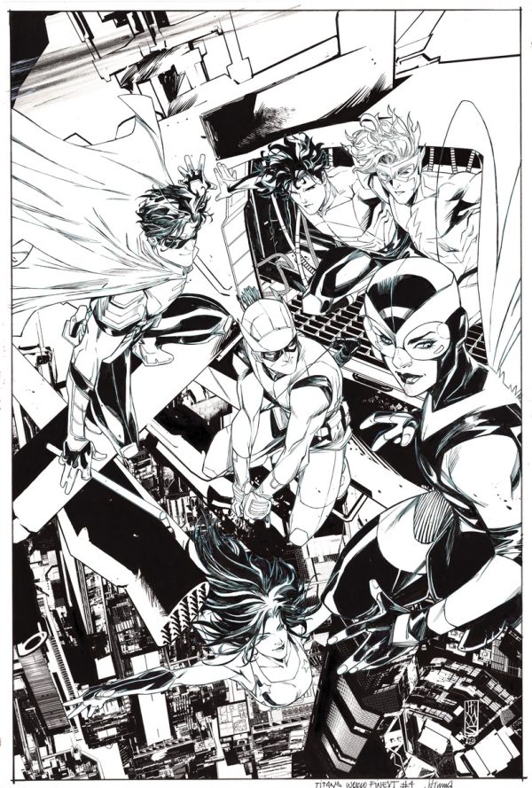 Titans Worlds Finest #4 Cover by John Timms