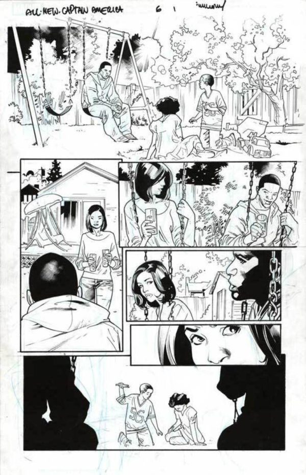 All-New Captain America #6 p.01 by Stuart Immonen and Wade von Grawbadger