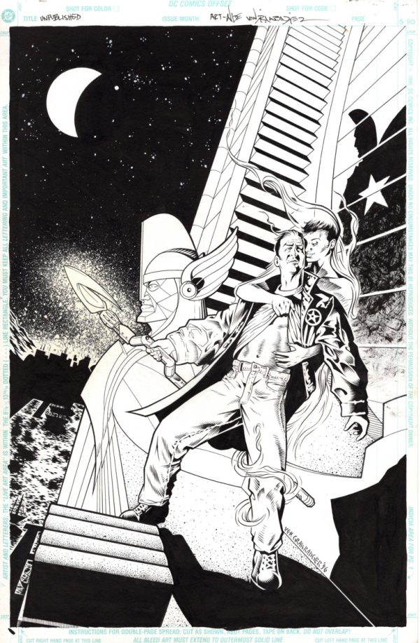 Starman Unpublished Page by Wade von Grawbadger