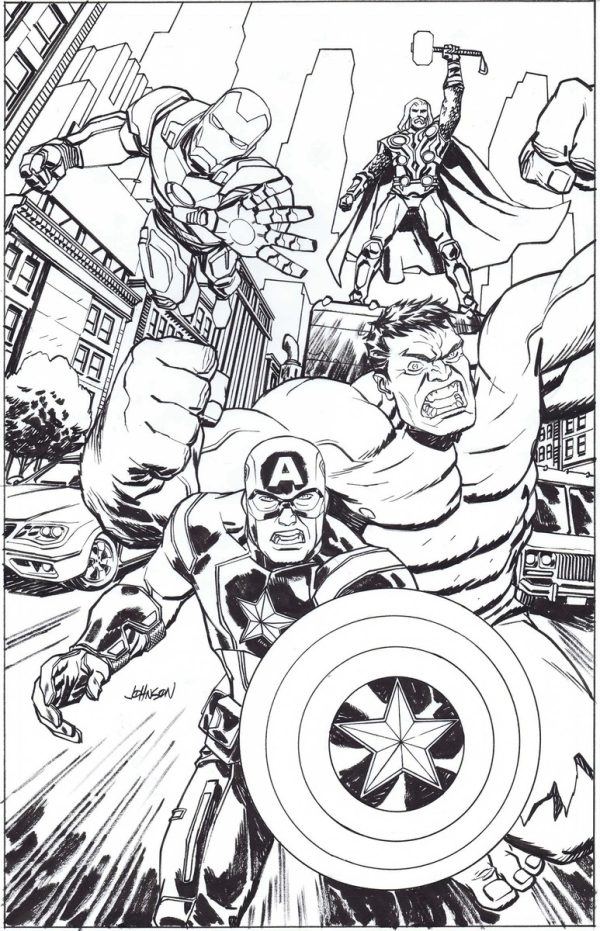Avengers Poster Art by Dave Johnson