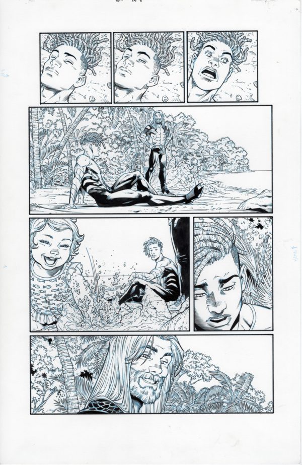 Aquaman 80th Anniversary #1 page 8 by Diego Olortegui and Wade von Grawbadger