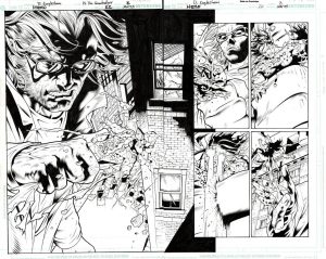 Hero #22 p.02-3 by Dale Eaglesham and Wade von Grawbadger