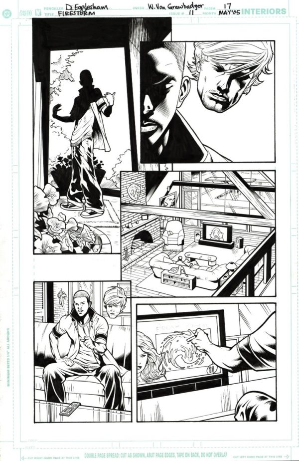 Firestorm #11 p.17 by Dale Eaglesham and Wade von Grawbadger