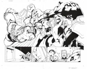 Supergirl #26 p.18-19 by Kevin Maguire & Wade von Grawbadger