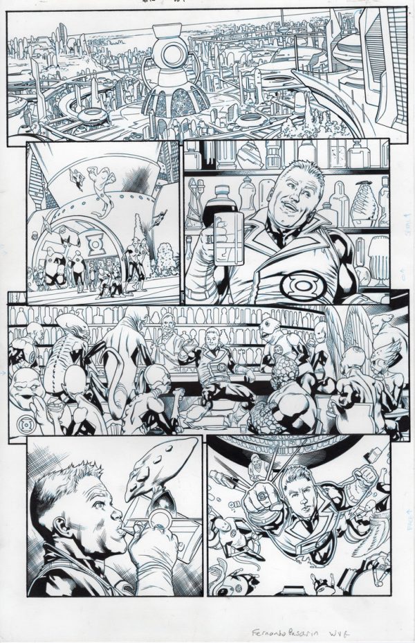 Green Lantern 80th Anniversary #1 page 1 by Fernando Pasarin and Wade von Grawbadger