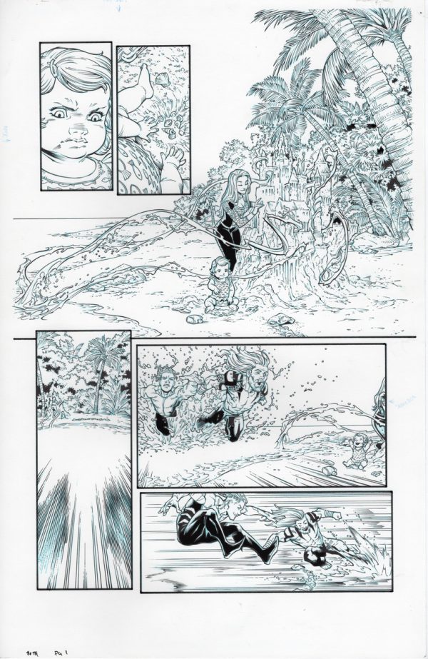 Aquaman 80th Anniversary #1 page 1 by Diego Olortegui and Wade von Grawbadger