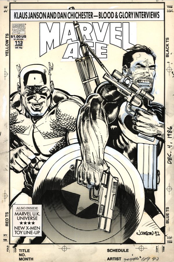 Marvel Age #113 Cover by Klaus Janson