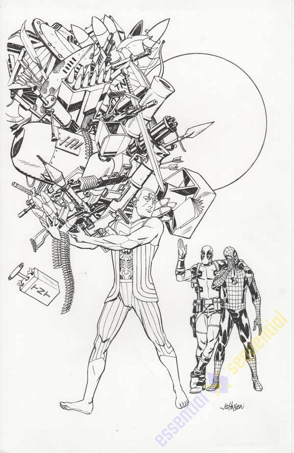 Spider-man vs Deadpool #40 Cover by Dave Johnson