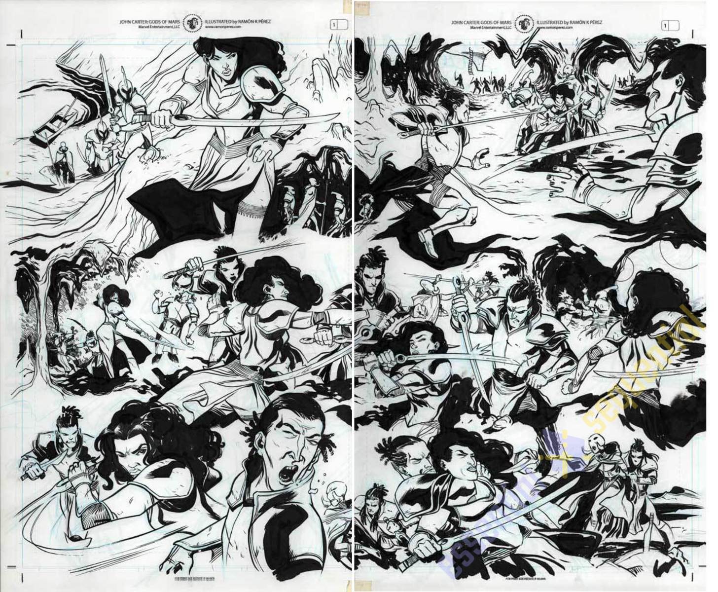 John Carter: The Gods of Mars #1 p.14-15 by Ramon Perez 1 John Carter: The Gods of Mars #1 p.14-15 by Ramon Perez