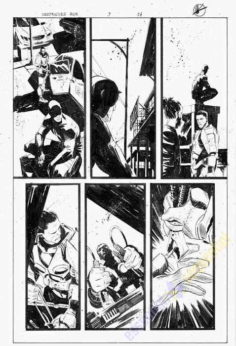 Indestructible Hulk #9 p.14 by Matteo Scalera
