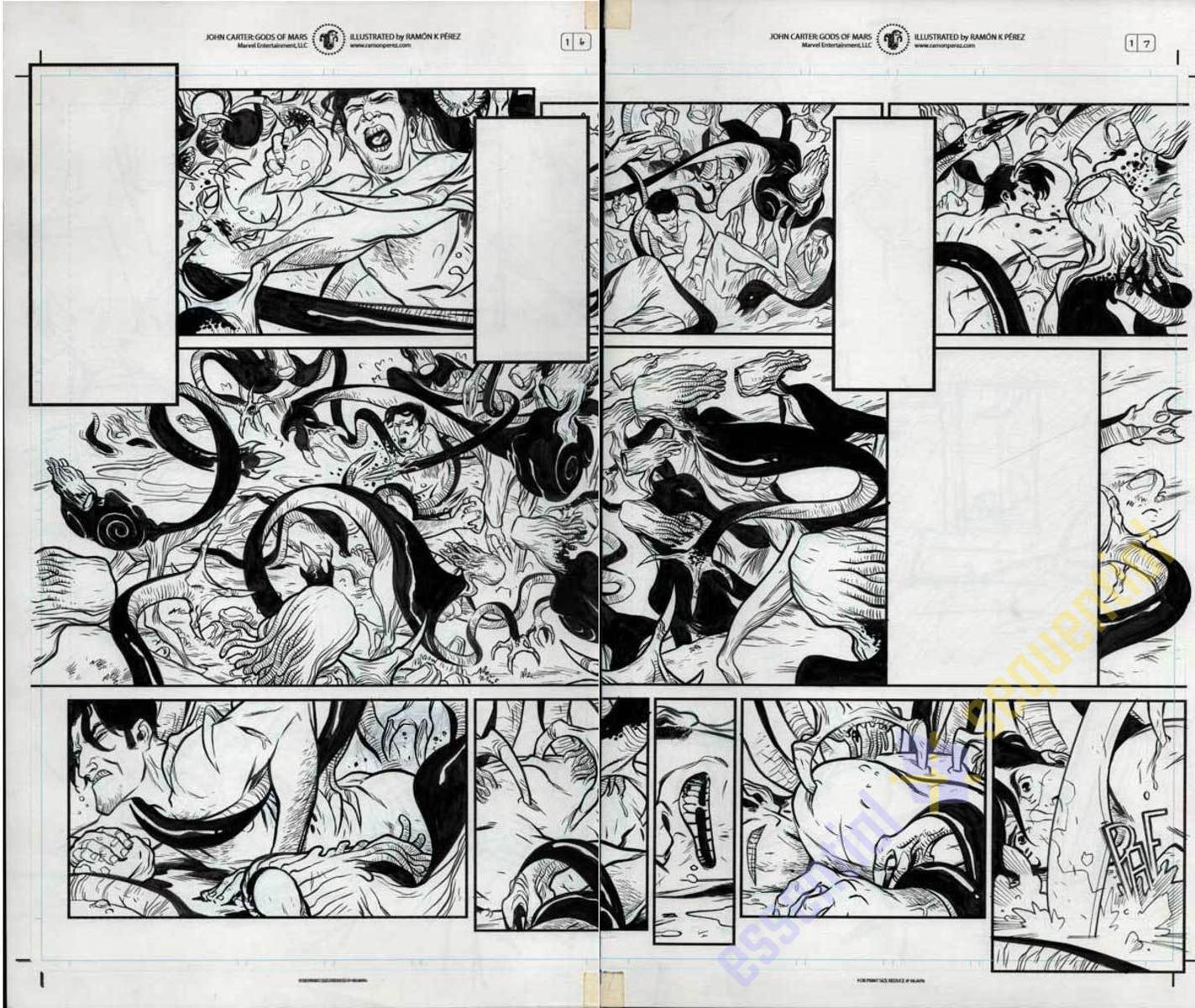 John Carter: The Gods of Mars #1 p.06-7 by Ramon Perez 1 John Carter: The Gods of Mars #1 p.06-7 by Ramon Perez
