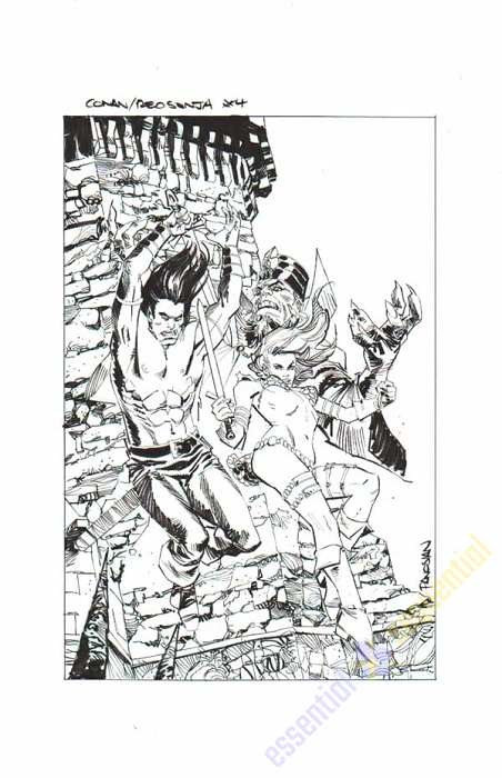 Conan/Red Sonja #4 Cover by Dan Panosian