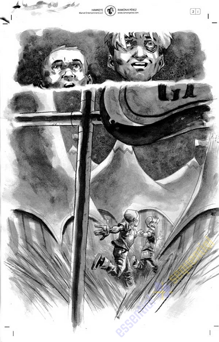 All-New Hawkeye #2 p.01 by Ramon Perez