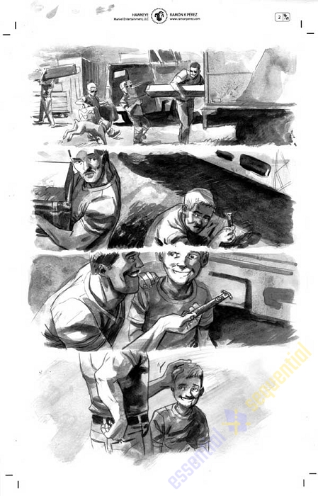 All-New Hawkeye #2 p.18-19 by Ramon Perez