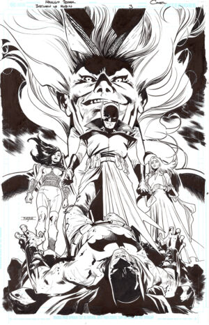 Batman v Robin #3 Cover by Mahmud Asrar