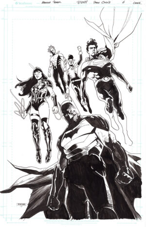 Dark Crisis on Infinite Earths #6 Cover by Mahmud Asrar