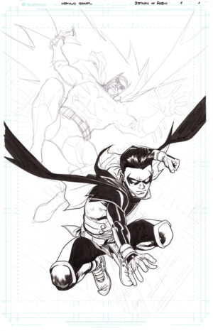 Batman v Robin #1 Page 1 Unused by Mahmud Asrar