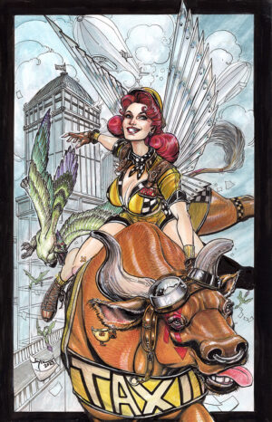 Taxi Girl 2023 Sketchbook cover by Joyce Chin