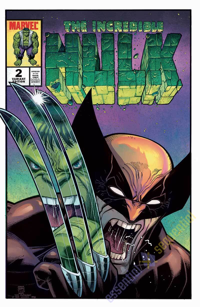 Wolverine #2 (Hulk #340 Homage) Variant Comic by Arthur Adams 1 Wolverine #2 (Hulk #340 Homage) Variant Comic by Arthur Adams