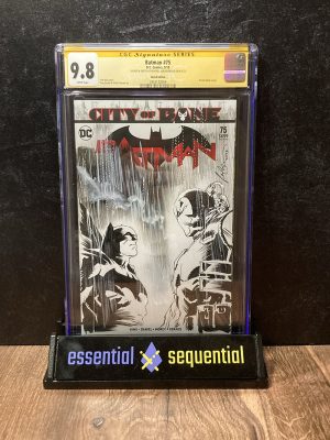 9.8 Batman #75 Sketch Cover signed and sketch by Rafael Albuquerque