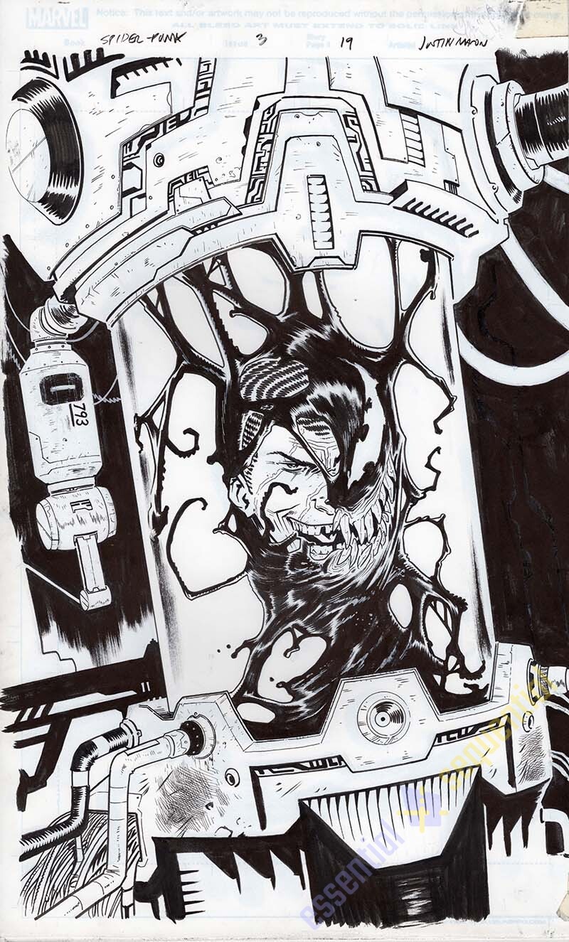 Spider-Punk #3 p.19-20 Double Page Spread by Justin Mason 2 Spider-Punk #3 p.19-20 Double Page Spread by Justin Mason - Image 2