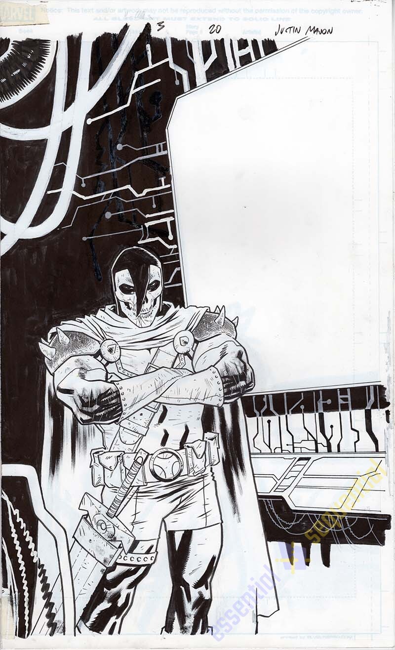 Spider-Punk #3 p.19-20 Double Page Spread by Justin Mason 3 Spider-Punk #3 p.19-20 Double Page Spread by Justin Mason - Image 3