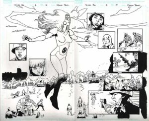 X-Men RED #5 Page 16 and 17 by Mahmud Asrar