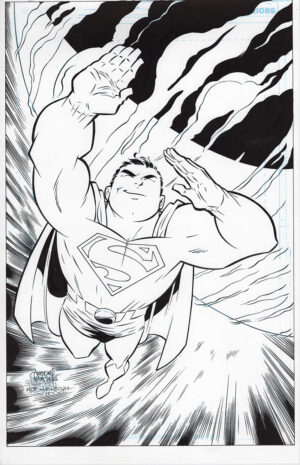 Superman Trading Card Art by Anthony Marques and Wade von Grawbadger