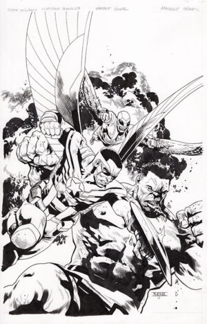 Sam Wilson, Captain America #2 Variant Cover Art by Mahmud Asrar