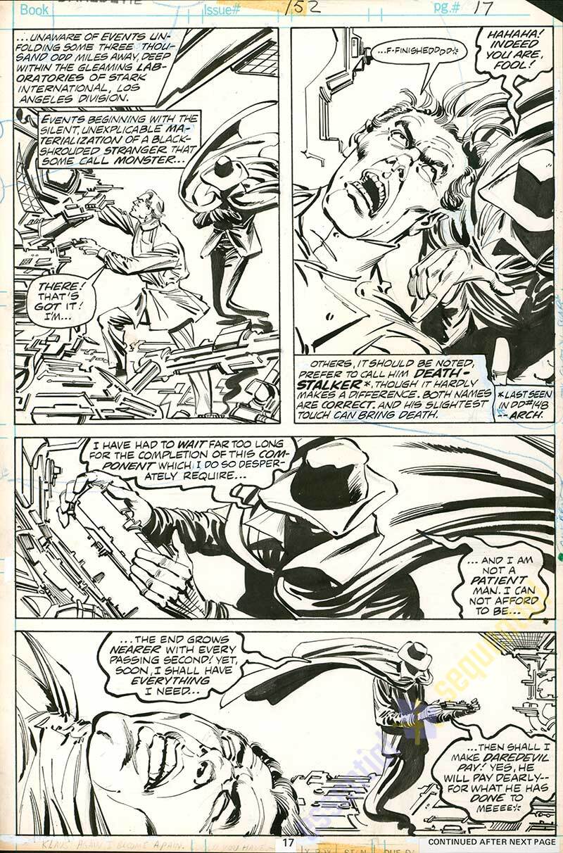 Daredevil Issue 152 p.17 by Carmine Infantino & Klaus Janson 1 Daredevil Issue 152 p.17 by Carmine Infantino & Klaus Janson