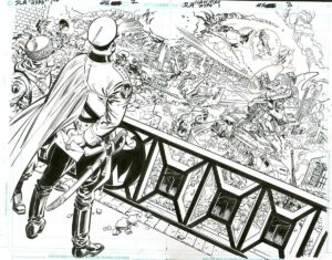 JLA Classified #16 pages 2 &3 by Jose Garcia Lopez & Klaus Janson