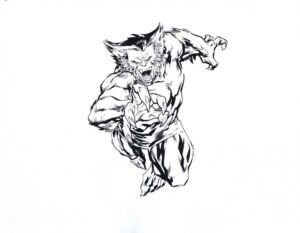 Beast Packing Art (X-Men Legends) by Ken Lashley